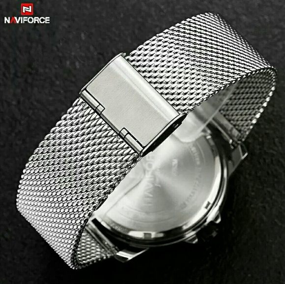 1 LEFT! NWT MEN'S WATERPROOF STAINLESS STEEL WATCH - Picture 7 of 8